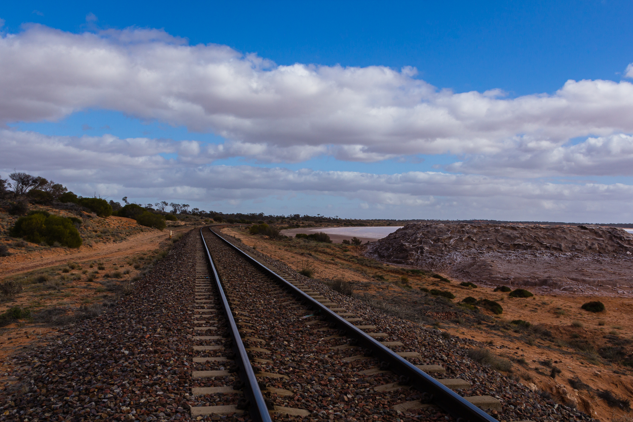 Railway tracks in regional Australia