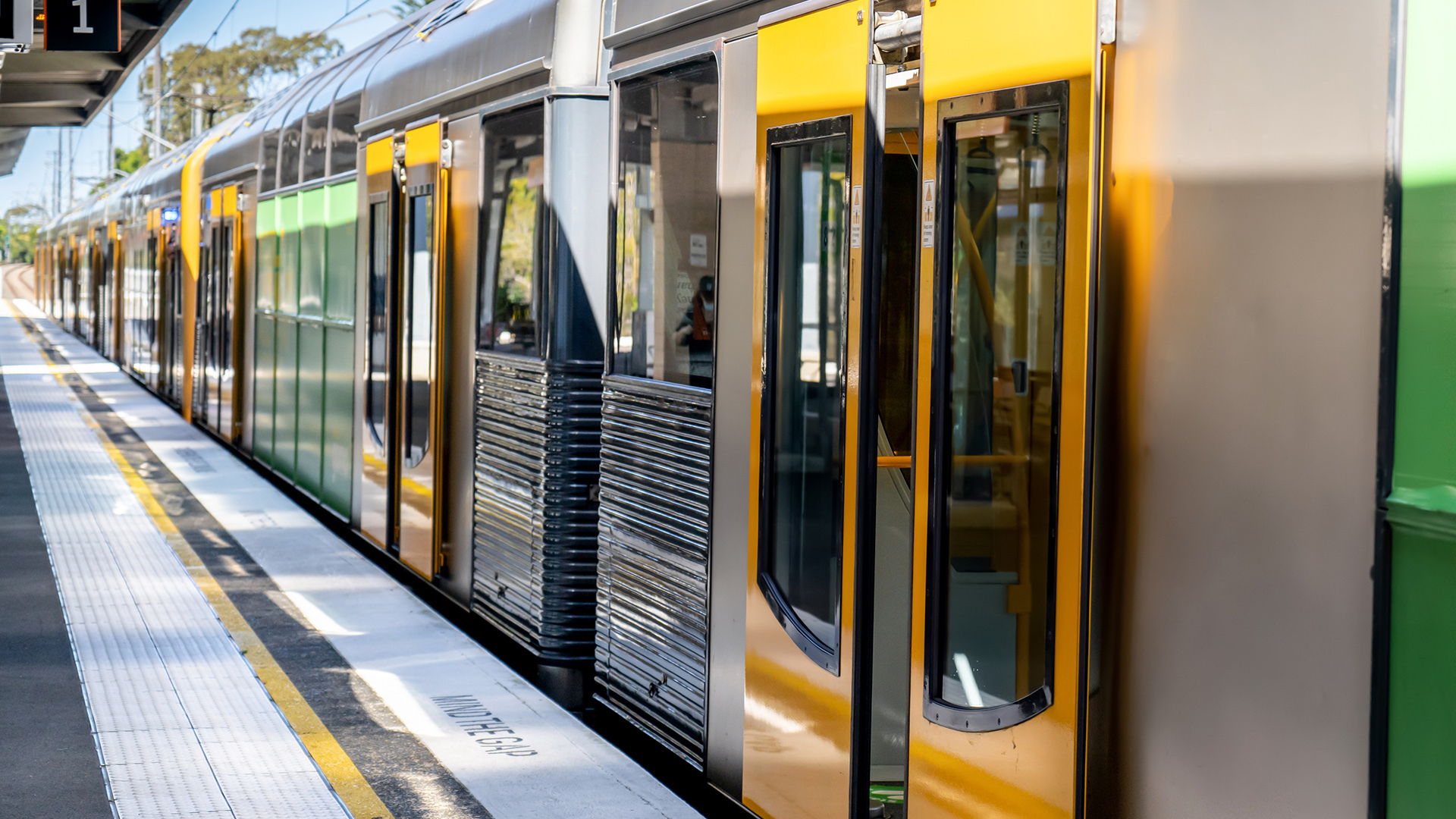 Image i Stock Passenger train doors 1350390032