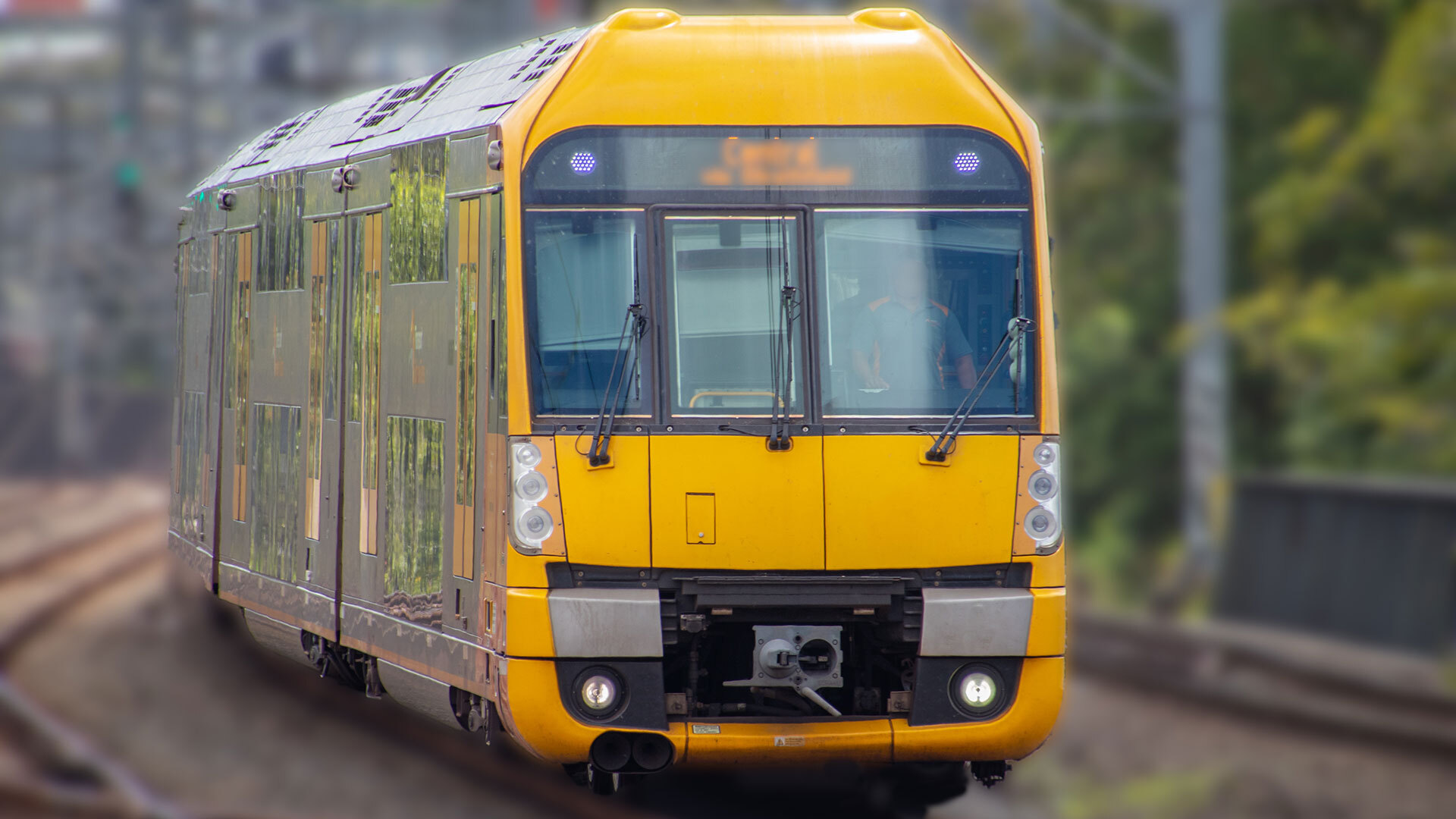 Image NSW Metro train on tracks March 2021 i Stock 1303285880